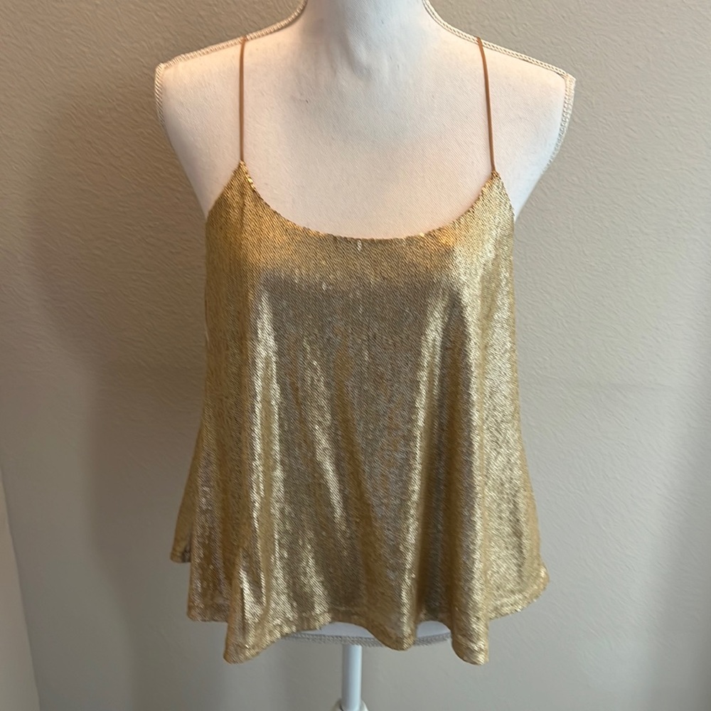Gold sequins party top